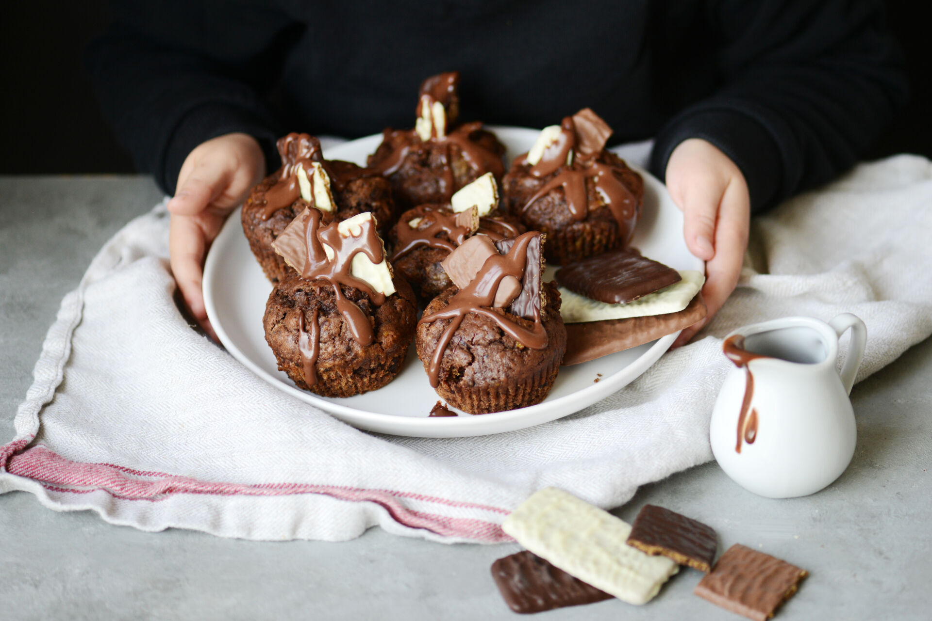 Muffins au chocolat aux biscuits au chocolat